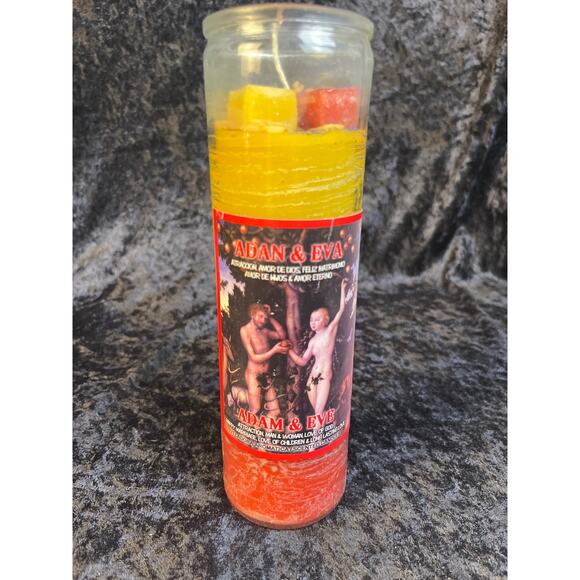 Red and Yellow Adam and Eve Attraction 7-Day Spiritual Candle - Picture 1 of 5